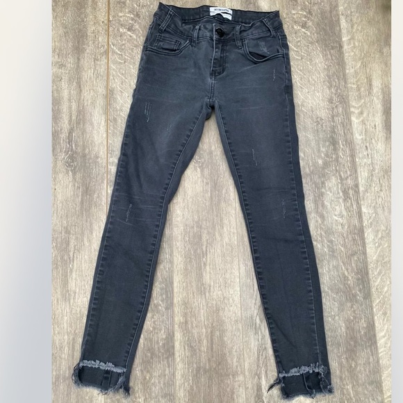 One Teaspoon Black Freebird II Distressed Dark Fantasy Step Hem 26 - Picture 4 of 6